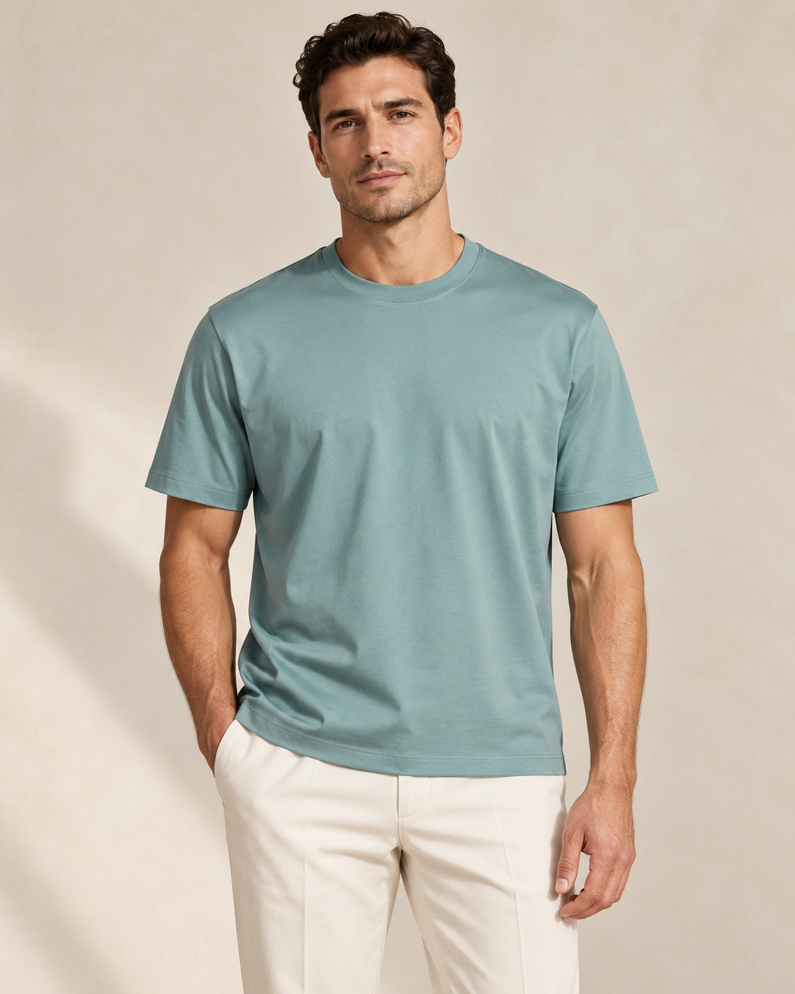Firenze T-shirt van gemerceriseerd katoen