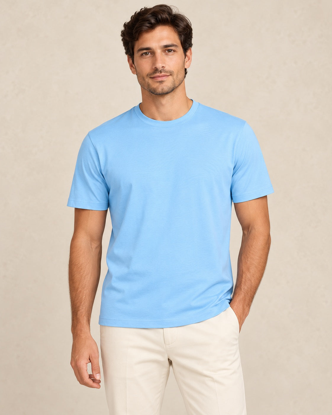 Firenze T-shirt van gemerceriseerd katoen