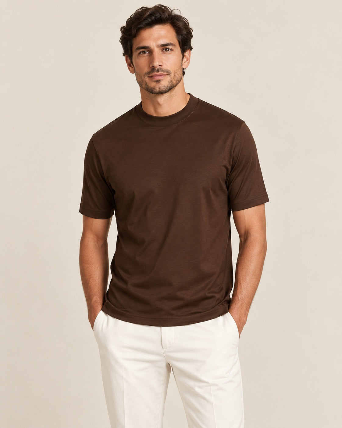 Firenze T-shirt van gemerceriseerd katoen