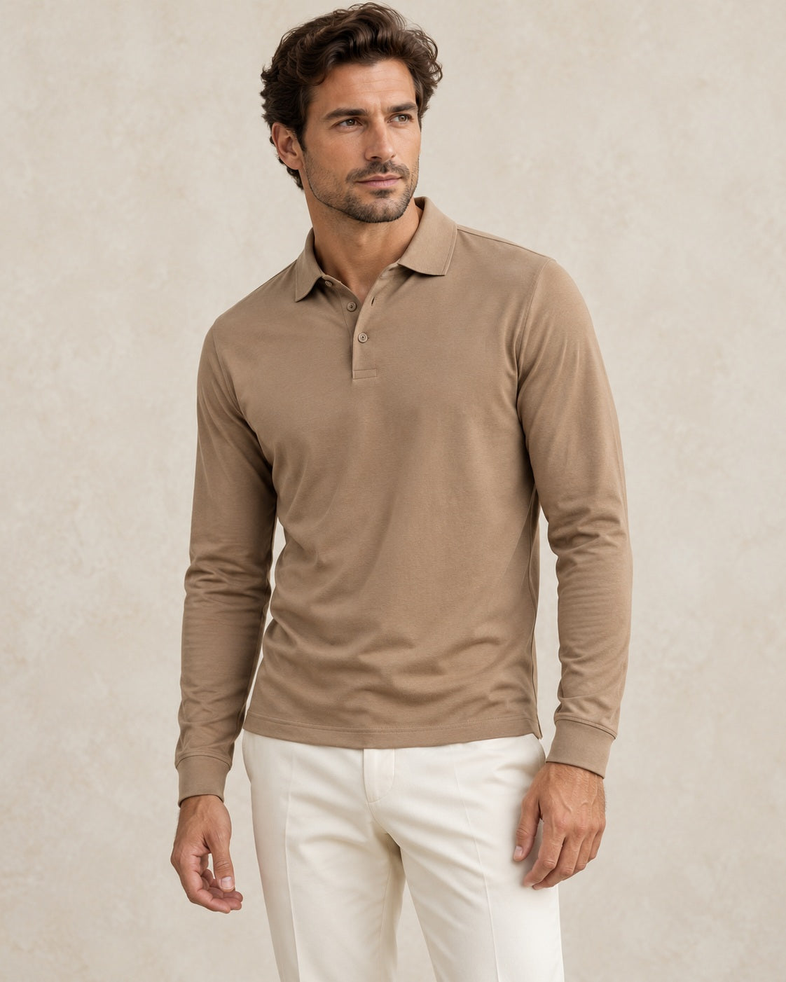 Portofino polo met lange mouwen