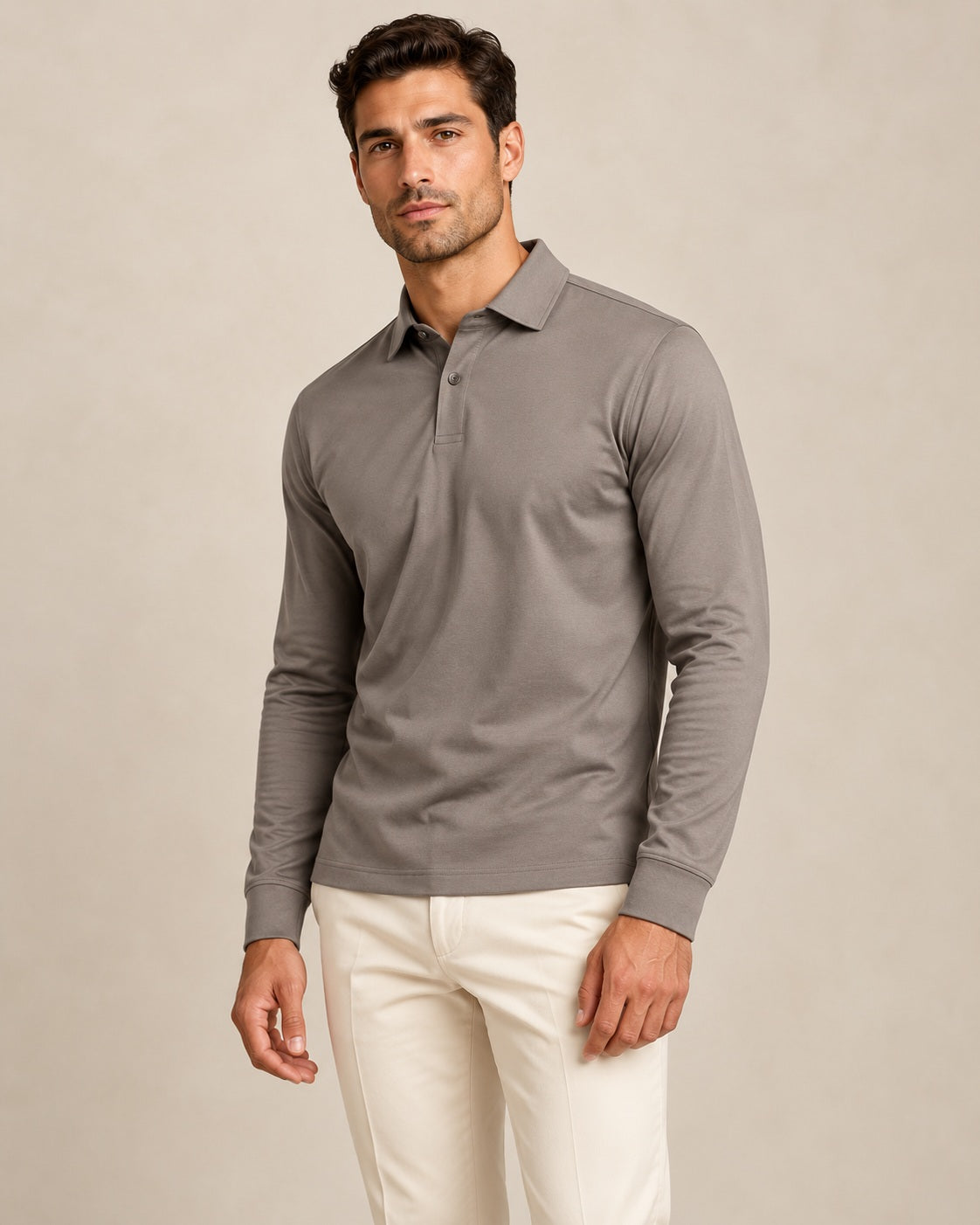Portofino polo met lange mouwen