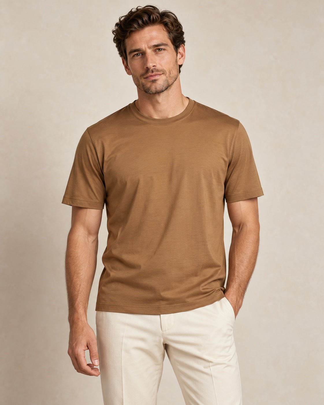 Firenze T-shirt van gemerceriseerd katoen