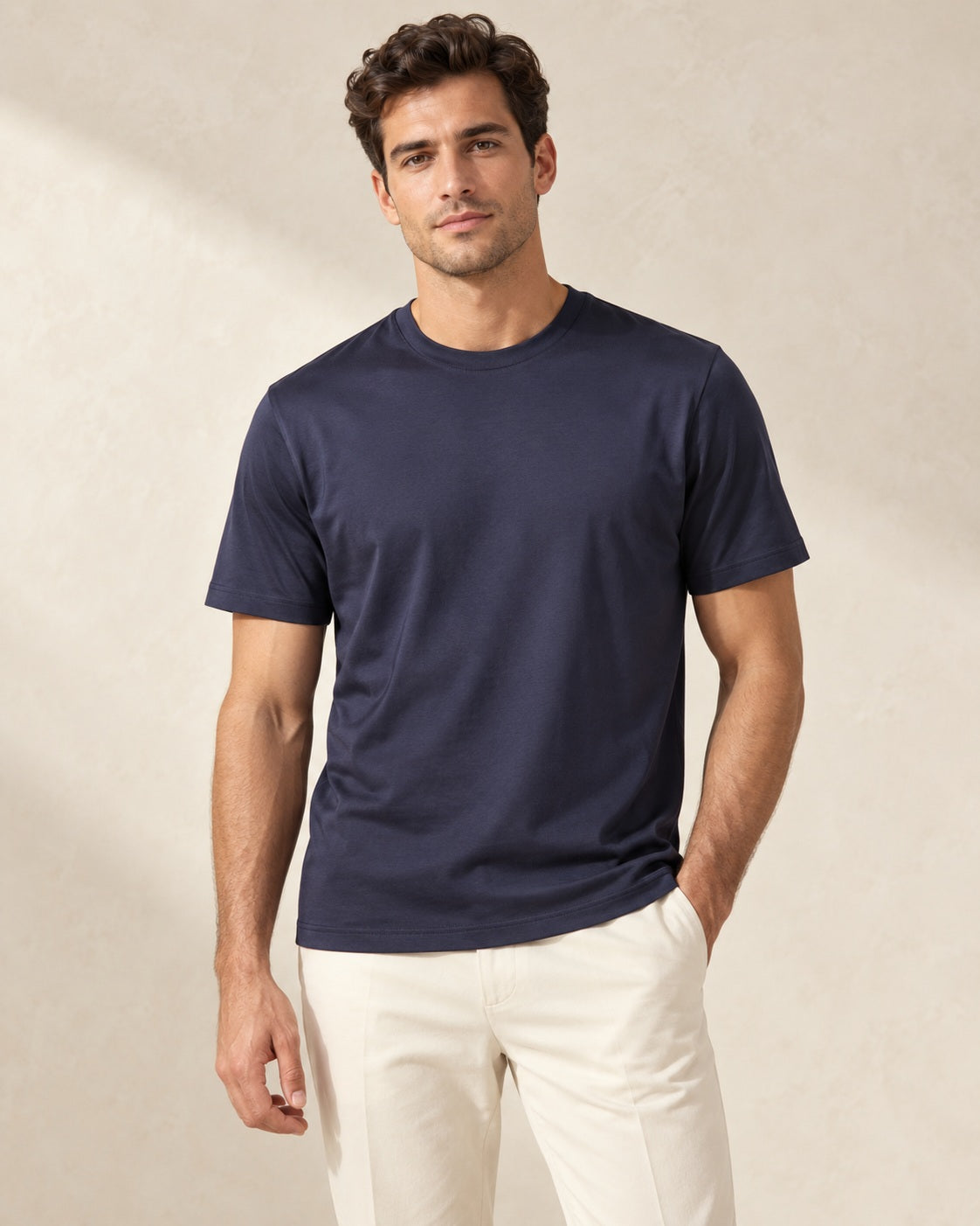 Firenze T-shirt van gemerceriseerd katoen