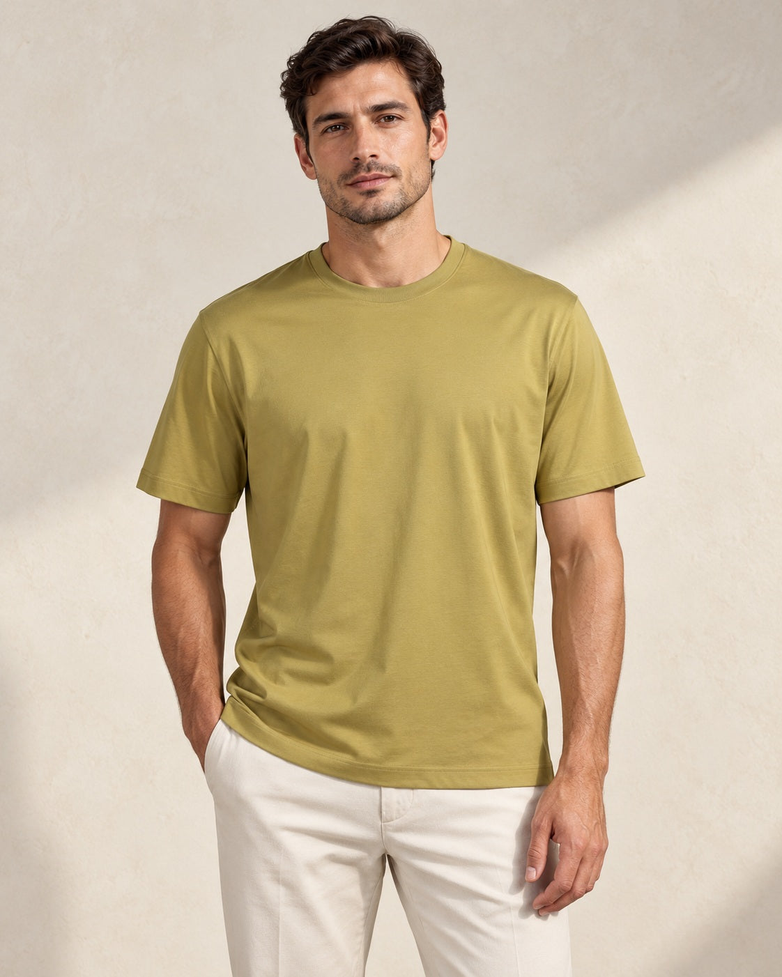 Firenze T-shirt van gemerceriseerd katoen