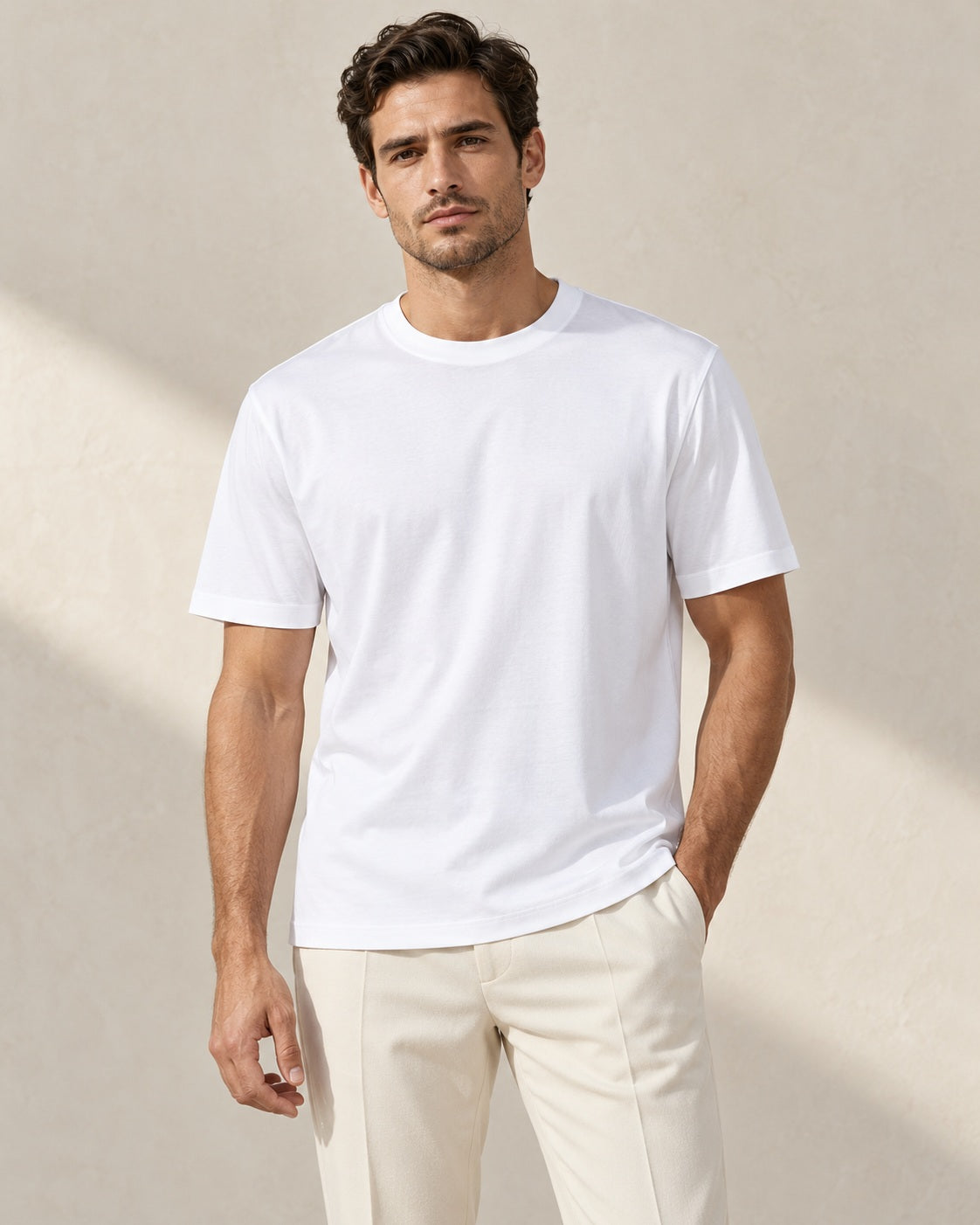 Firenze T-shirt van gemerceriseerd katoen