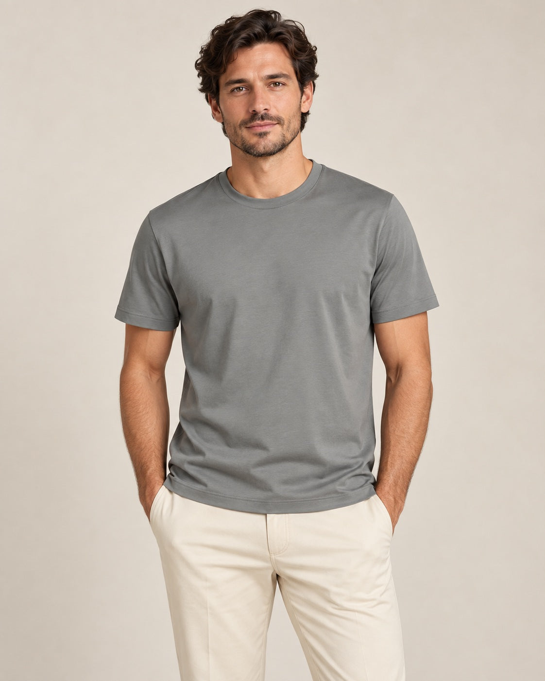 Firenze T-shirt van gemerceriseerd katoen