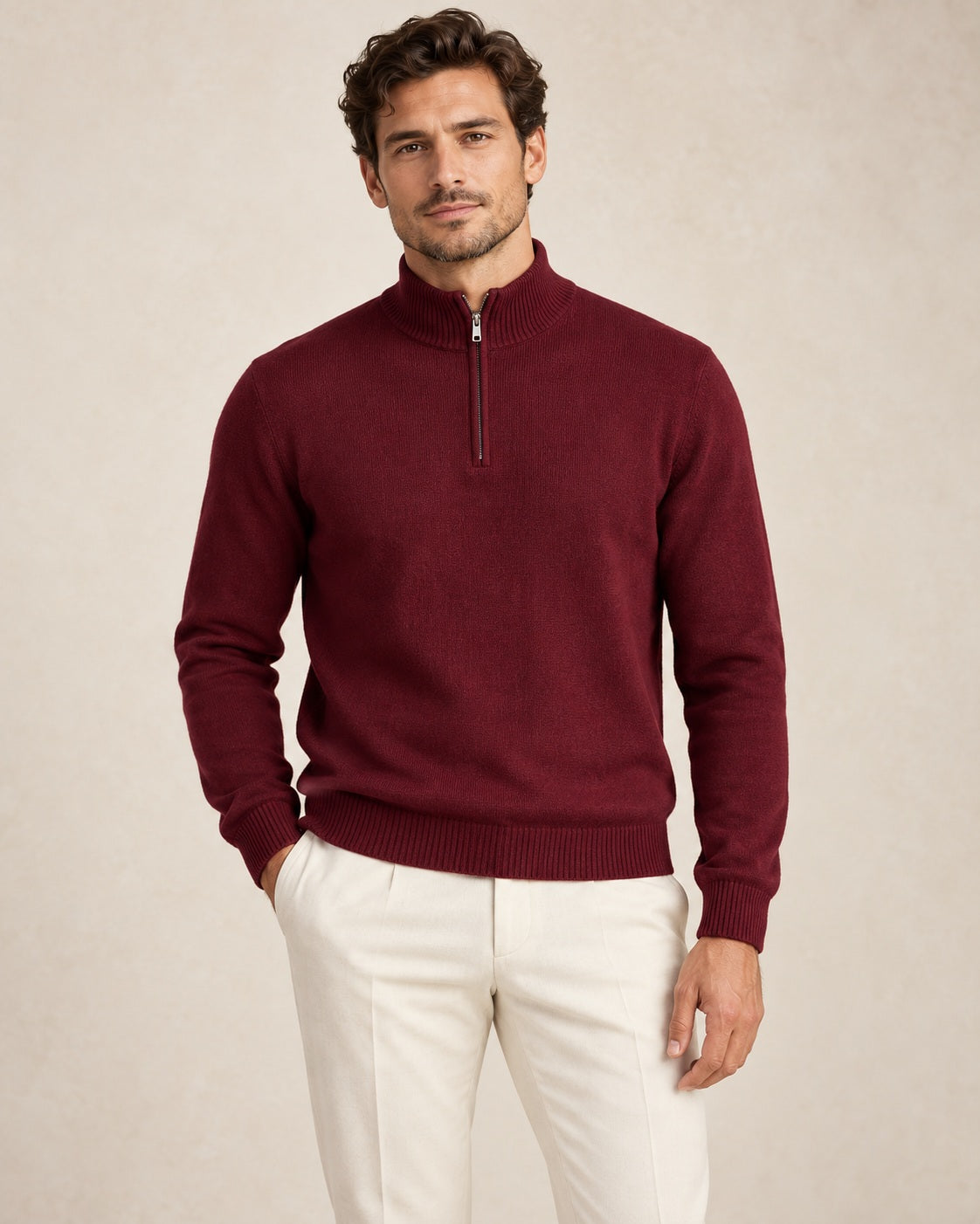 Cortina gebreide trui met halve rits