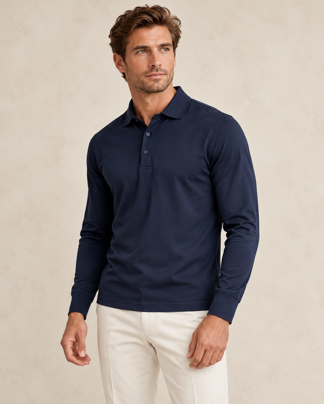 Portofino polo met lange mouwen