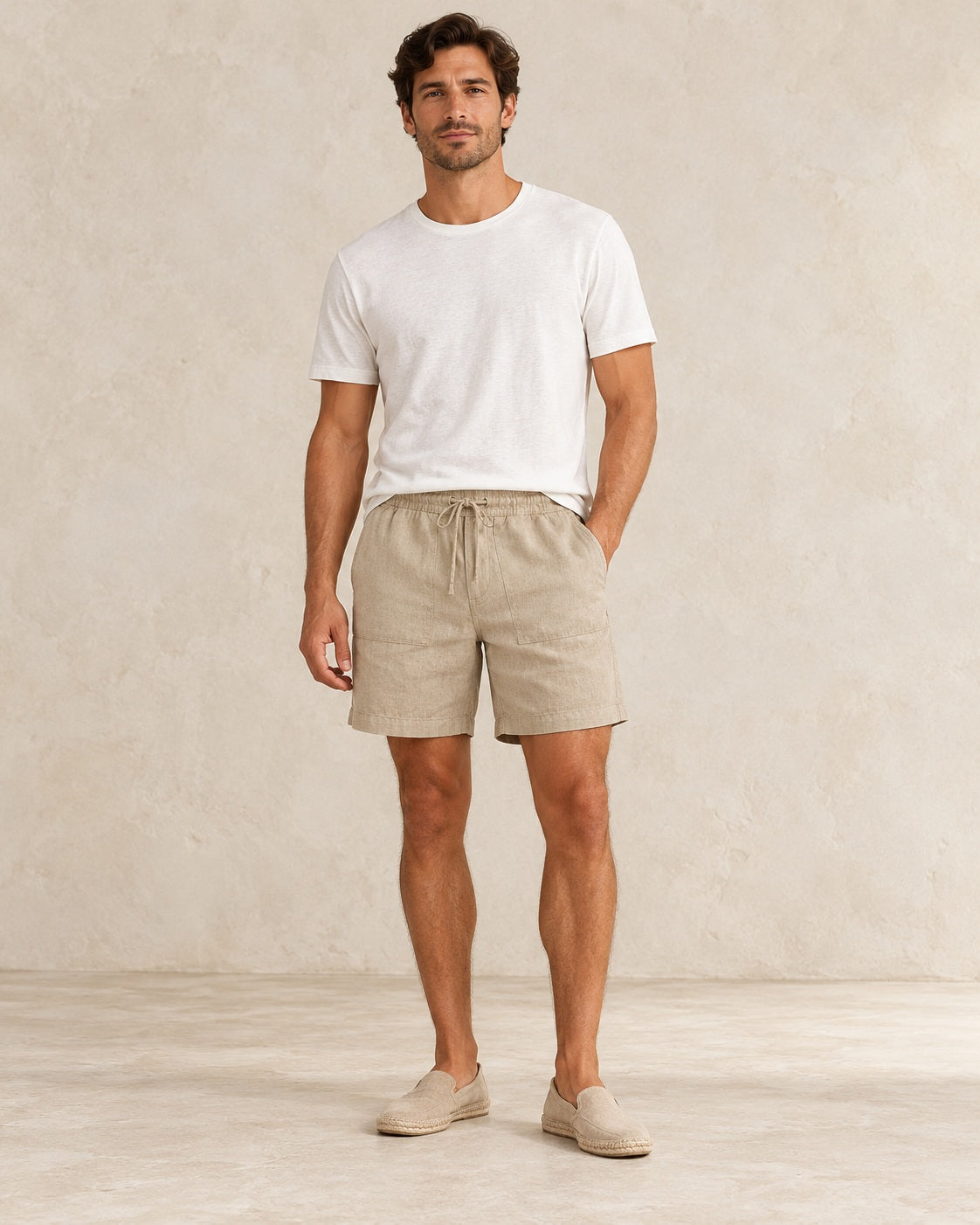 Amalfi korte broek van linnenmix