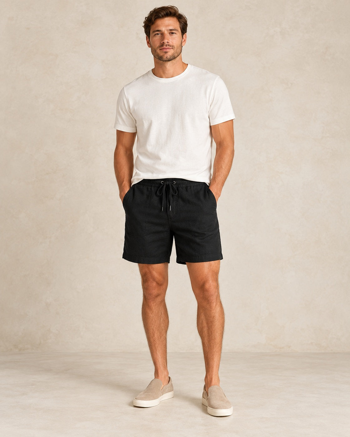 Amalfi korte broek van linnenmix